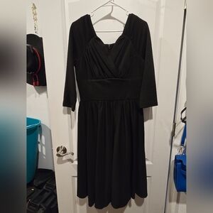 Vixen by Micheline Pitt Classic Starlet Black Long Sleeve Dress